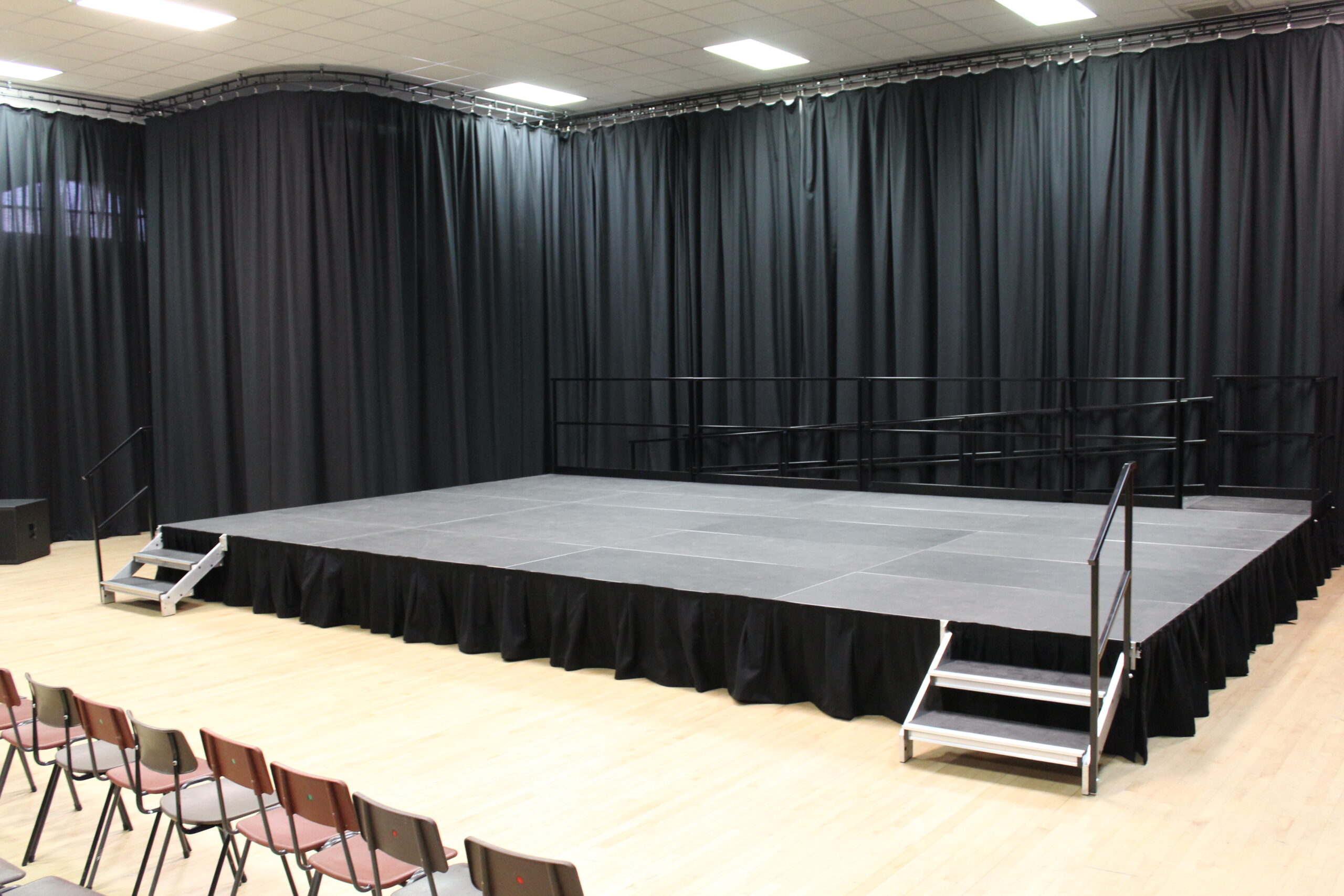 8x5 stage with disabled access ramp